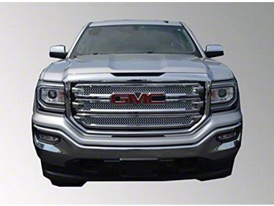 Upper Overlay Grille; Chrome (16-18 Sierra 1500 SLT)