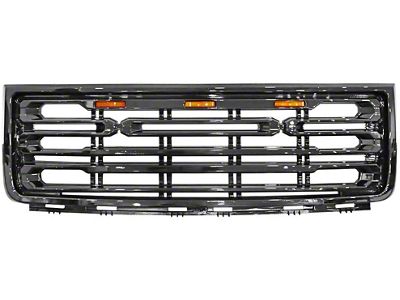 Upper Replacement Grille; Gloss Black (07-13 Sierra 1500)