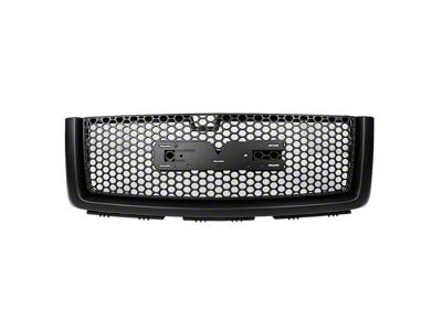 Upper Replacement Grille; Matte Black (07-13 Sierra 1500)