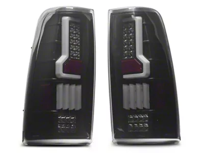 V2 LED Tail Lights; Black Housing; Smoked Lens (99-02 Sierra 1500 Fleetside)