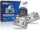 Vented 6-Lug Brake Rotor, Pad, Caliper, Brake Fluid and Cleaner Kit; Front and Rear (07-13 Sierra 1500 w/ Rear Disc Brakes)