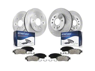 Vented 6-Lug Brake Rotor and Pad Kit; Front and Rear (07-13 Sierra 1500 w/ Rear Disc Brakes)
