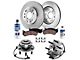 Vented 6-Lug Brake Rotor, Pad, Hub Assembly, Brake Fluid and Cleaner Kit; Front (07-13 Sierra 1500)