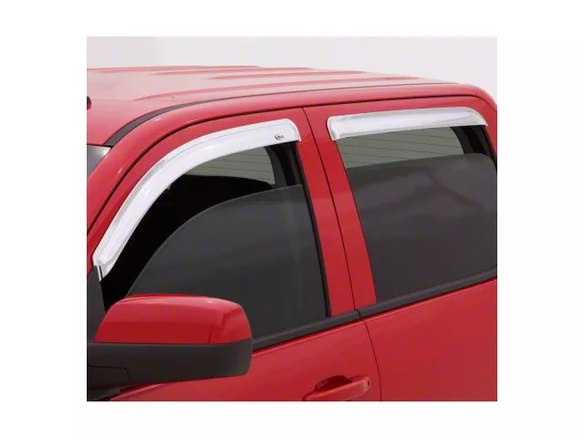 Ventvisor Window Deflectors; Front and Rear; Chrome (19-24 Sierra 1500 Crew Cab)