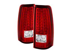 Version 2 LED Tail Lights; Chrome Housing; Clear Lens (99-06 Sierra 1500 Fleetside)
