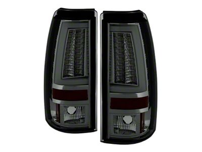Version 2 LED Tail Lights; Chrome Housing; Smoked Lens (99-02 Sierra 1500 Fleetside)