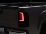 Version 2 Light Bar LED Tail Lights; Black Housing; Smoked Lens (07-13 Sierra 1500)