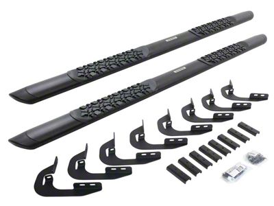Go Rhino V-Series V3 Running Boards; Textured Black (14-18 Sierra 1500 Crew Cab)