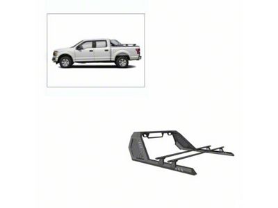 Vigor Roll Bar with Cross Bar; Black (14-25 Sierra 1500)