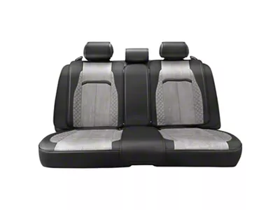 Voris Series Front and Rear Seat Covers; Gray/Black (Universal; Some Adaptation May Be Required)