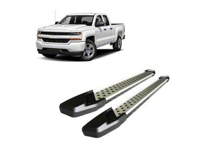 Vortex Running Boards; Aluminum (07-18 Sierra 1500 Double Cab)