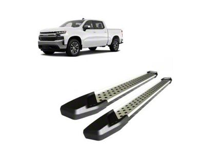 Vortex Running Boards; Aluminum (19-25 Sierra 1500 Crew Cab)