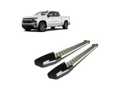 Vortex Running Boards; Aluminum (19-24 Sierra 1500 Crew Cab)