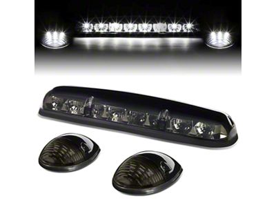 White LED Cab Lights; Smoke (02-06 Sierra 1500)