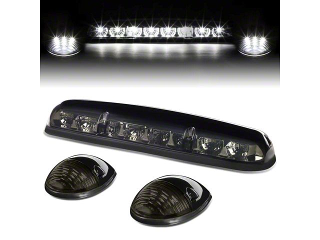 White LED Cab Lights; Smoke (02-06 Sierra 1500)