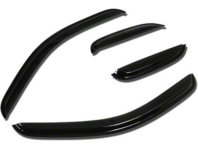 Window Visors; Dark Smoke; Front and Rear (07-13 Sierra 1500 Extended Cab)