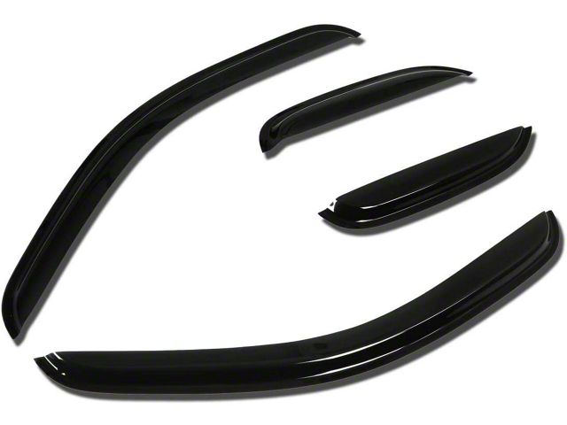 Window Visors; Dark Smoke; Front and Rear (07-13 Sierra 1500 Extended Cab)