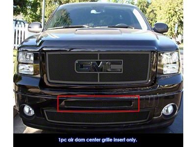 Wire Mesh Top Bumper Grille Overlay; Polished (07-13 Sierra 1500)
