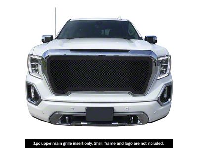 Wire Mesh Upper Grille; Black (19-21 Sierra 1500)