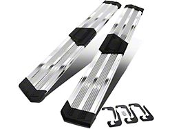 10-Inch Flat Step Bar Running Boards; Chrome (07-19 Sierra 2500 HD Extended/Double Cab)