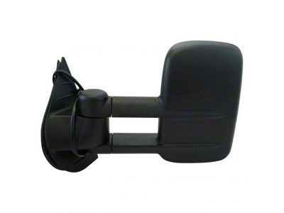 180 Degree Swing Powered Heated Manual Folding Towing Mirror; Driver Side (07-14 Sierra 2500 HD)