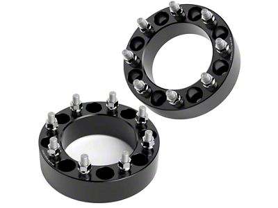 2-Inch Hubcentric Pro Billet Wheel Spacers; Black (07-10 Sierra 2500 HD)