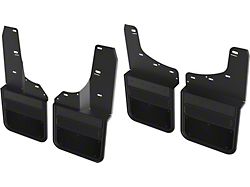 2-Inch Offset No-Drill Mud Flaps with Black Plate; Front and Rear (24-26 Sierra 2500 HD AT4X)