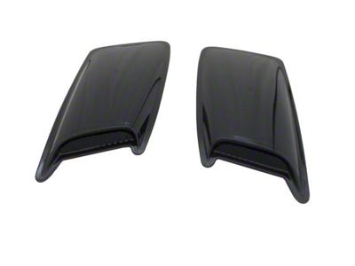 2-Piece Eclipse Hood Scoops; Smooth Black; Large (07-14 Sierra 2500 HD)