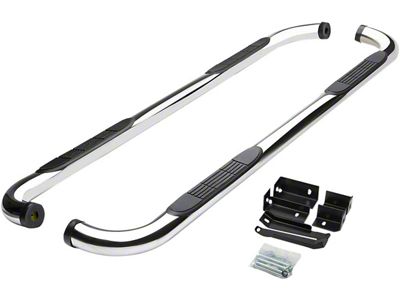 3-Inch Nerf Side Step Bars; Stainless Steel (07-19 Sierra 2500 HD Extended/Double Cab)