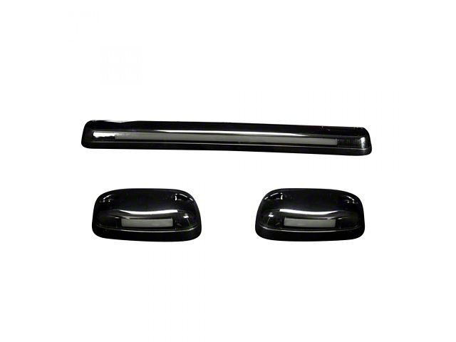 3-Piece Amber OLED Cab Roof Lights; Smoked Lens (07-14 Sierra 2500 HD)