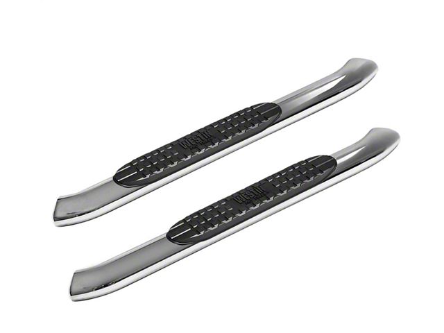 Pro Traxx 4-Inch Oval Side Step Bars; Stainless Steel (20-24 Sierra 2500 HD Regular Cab)