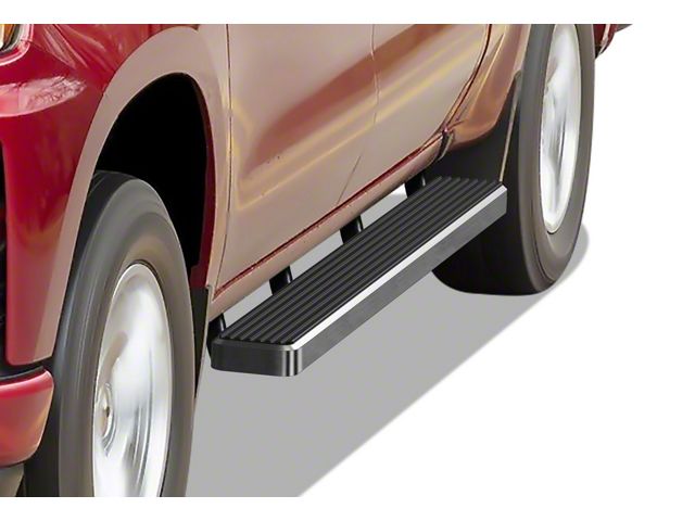 5-Inch iStep Running Boards; Hairline Silver (20-24 Sierra 2500 HD Crew Cab)