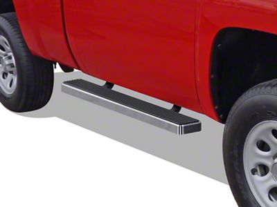 5-Inch iStep Running Boards; Hairline Silver (07-19 Sierra 2500 HD Regular Cab)