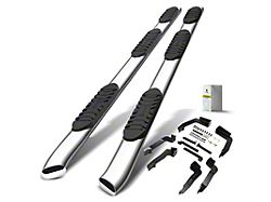 5-Inch Oval Bent Wheel to Wheel Side Step Bars; Chrome (01-14 Sierra 2500 HD Extended Cab)