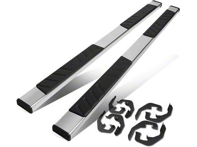 5-Inch Running Boards; Stainless Steel (07-19 Sierra 2500 HD Crew Cab)