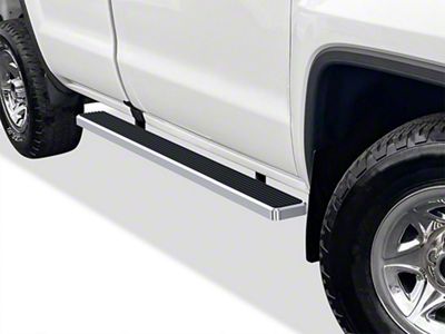 5-Inch Wheel-to-Wheel Running Boards; Hairline Silver (07-19 Sierra 2500 HD Extended/Double Cab w/ 6.50-Foot Standard Box)