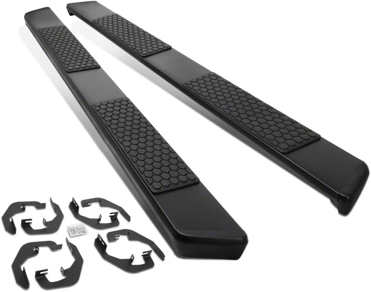 Sierra 2500 5Inch Wide Flat Running Boards; Black (0719 6.0L Sierra
