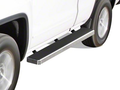 6-Inch Wheel-to-Wheel Running Boards; Hairline Silver (07-19 Sierra 2500 HD Extended/Double Cab w/ 6.50-Foot Standard Box)