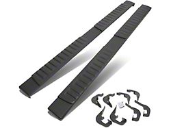 6-Inch Wide Flat Running Boards; Black (07-19 Sierra 2500 HD Crew Cab)
