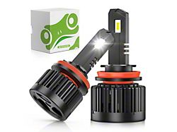 6000K Cool White LED Headlight Bulbs; H11/H9/H8 (07-14 Sierra 2500 HD)