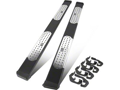 6.50-Inch Flat Step Bar Running Boards; Black (07-19 Sierra 2500 HD Crew Cab)