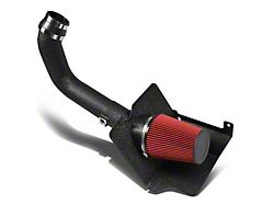 Aluminum Cold Air Intake with Red Filter and Heat Shield; Black (04.5-05 6.6L Duramax Sierra 2500 HD)