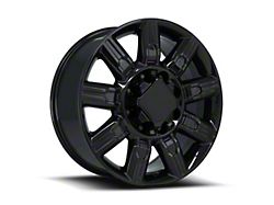 AT4 2500 Replica Gloss Black 8-Lug Wheel; 20x8.5; 47mm Offset (20-26 Sierra 2500 HD)