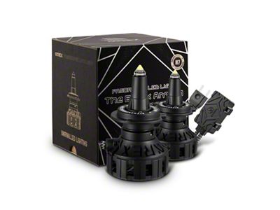 AlphaRex Black Ammo Panoramic LED Headlight Bulbs; Low Beam; H11 (20-24 Sierra 2500 HD w/ Factory Halogen Headlights)