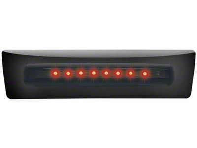 Black LED Locking Tailgate Handle; Red LED; Smoked (07-14 Sierra 2500 HD)