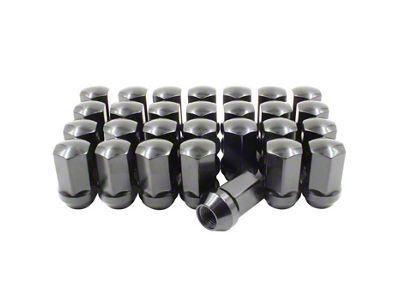 Black OEM Style Lug Nut Kit; 14mm x 1.5; Set of 32 (07-24 Sierra 2500 HD)