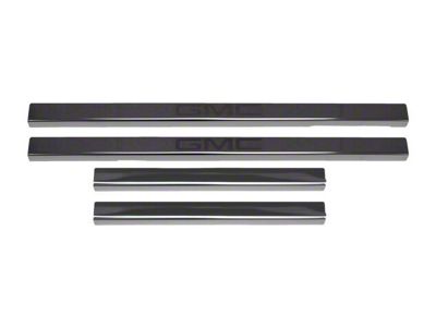 Putco Black Platinum Door Sills with GMC Etching (20-24 Sierra 2500 HD Crew Cab)