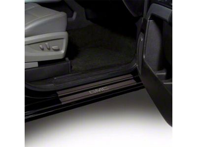 Putco Black Platinum Door Sills with GMC Logo (15-19 Sierra 2500 HD Crew Cab)