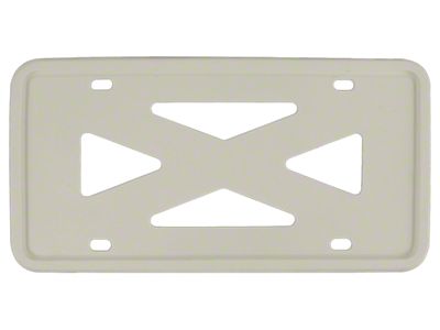 Blank 4-Hole Wide Rail Silicone License Plate Frame; Gray (Universal; Some Adaptation May Be Required)