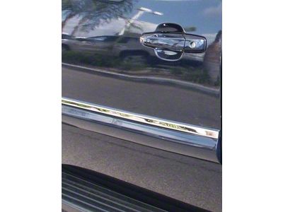 Body Side Molding Trim; Top 1-Inch of Molding; Polished; Set of 2 (07-14 Sierra 2500 HD Extended Cab)